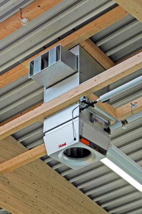 Aeroterma RoofVent instalata in acoperis